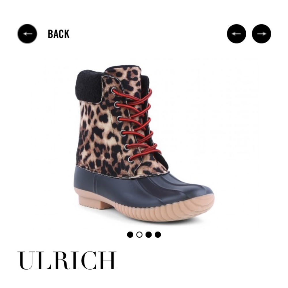 Report Ulrich Leopard Print Duck Boots
